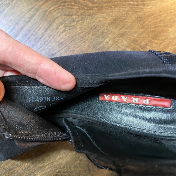 Prada zipper booties *guaranteed authentic* booties size 38 1/2 black shooties - Picture 9 of 13